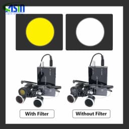 Dentistry Binocular Magnifier 2.5X 3.5X Ultra-lightweight Optical Loupes 320-420mm Magnifying Glass With Wireless 5W Headlamp