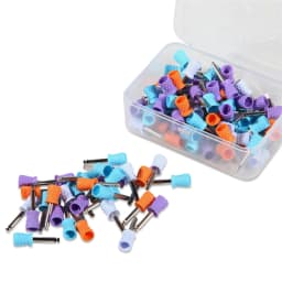 200Pcs Dental Prophy Latch Flat Polisher Teeth Polishing Cups / Brushes Rubber Material Nylon