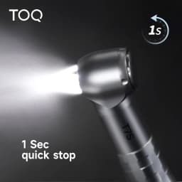TOQ Dental LED High‑Speed Handpiece Zero Retraction Push Button Air Turbine 4 Water Spray High Rotation Clinic Instrument Tool