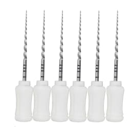 6Pcs Super Rotary Files 21/25mm Bendable NiTi Hand Use Root Canal Files for Shaping Finishing