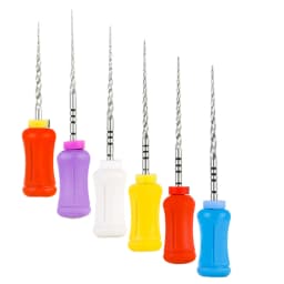 6Pcs Super Rotary Files 21/25mm Bendable NiTi Hand Use Root Canal Files for Shaping Finishing