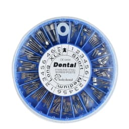 Dental Endodontic Conical Screw Post Endo Root Canal Pins Stainless Steel Gold Plated Quartz Material Screw Posts