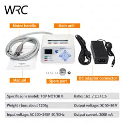 Dental TOP MATOR 2 Micro NEW Blue Touch Screen Dentistry Electric Motor Clinic Brushless LED Micromotor Handpiece Polisher
