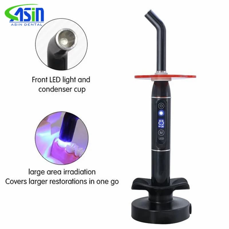 Wireless LED Dental Curing Light Lamp Blue Light Resin Cure Photopolymerizer Dental Instrument