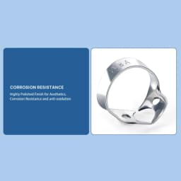 JUMTOP Dental Rubber Dam Clamps Stainless Steel Endodontic Restorative Barrier Clips Dentistry Instruments