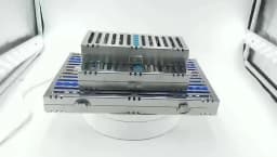 Stainless Steel Dental Autoclavable Surgical Sterilization Box Sterilization Rack Dental Cassette File Burs Disinfection Tray