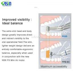 FX Style Slow Speed Handpiece Push Button 1:1 Ratio Contra Angle With Ball Bearing Polishing Dentist Tool