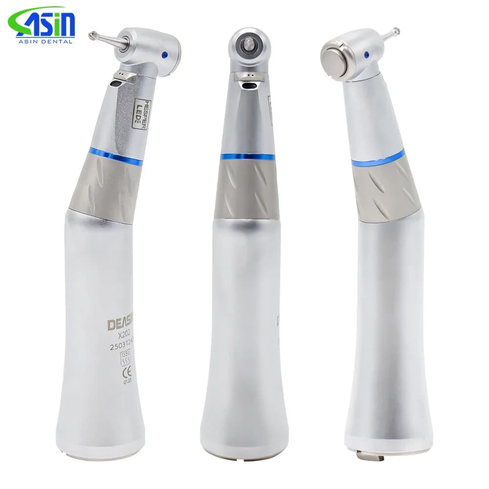 DEASIN Dental Low Speed Fiber Optic Contra Angle Handpiece X25LKV1 Dental 1:1 Handpiece