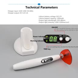 Dental LED Photopolymerizer 1200-1500mw/cm² Curing Light Tool Dentist Filling Resin Curing Lamps