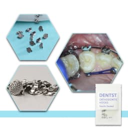 20PCS Dental Orthodontic Lingual Buttons-Bondable Round Mesh Base Composite Clear Ceramic Hook Dentistry Accessories Materials
