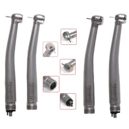 ASK Dental LED E-generator/No LED High Speed Handpiece 2Hole/4Hole Low Noise Torque Head Triple Water Spray Stainless fit NSK