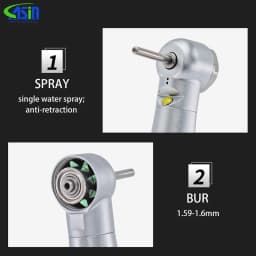 Dental LED E-generator High Speed Handpiece Air Turbine MINI Head B2/M4 Dentisty Tools