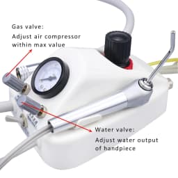 Portable Dental Turbine Unit Work With Air Compressor 3 Way Syringe 2/4 Holes Handpiece Tube Dentistry Equipment Plastic Shell