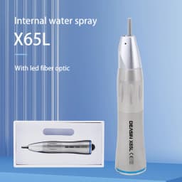 X65L Dentistry Straight Handpiece 1:1Blue Ring Straight Inner Water Handpiece with Optic Fiber Using for Dental Implant Surgery