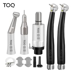 TOQ Dental External Low Speed Handpiece Set With Light Three-way Water Spray Whole Type Dental Tools Kit Dental Equipment