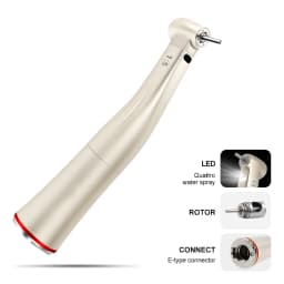 Dental 1:5 Speed Increasing Contra Angle Handpiece with Fiber Optic Light Water Spray E-Type Electric Motor Dentistry Clinic Lab
