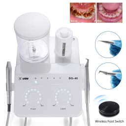 Dental LED Ultrasonic Scaler 2IN1+Air Polisher Sandblasting Ultrasonic Periodontal Therapy System Hygiene Prophy Jet DQ40