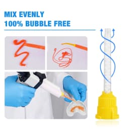 50/100PCS Dental Mixing Tips 1:1Dental materials for Lightweight Silicone Rubber Material Disposable Dental Supplies Mixing Tube