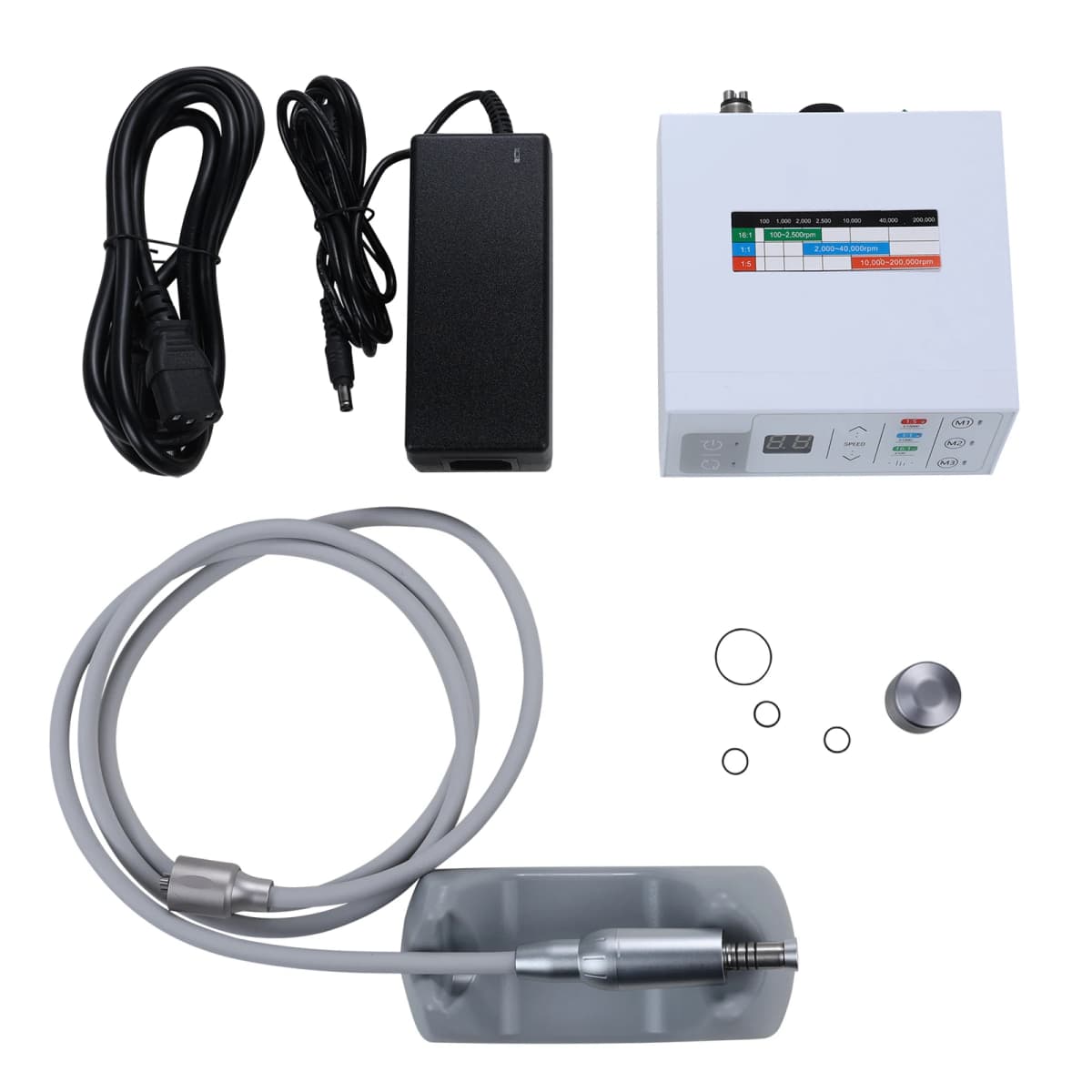 SANDENT Portable Dental Brushless Micro Motor Touch Screen Portable Electric Motor Fit 1:1/1:5/16:1 Contra Angle Handpiece
