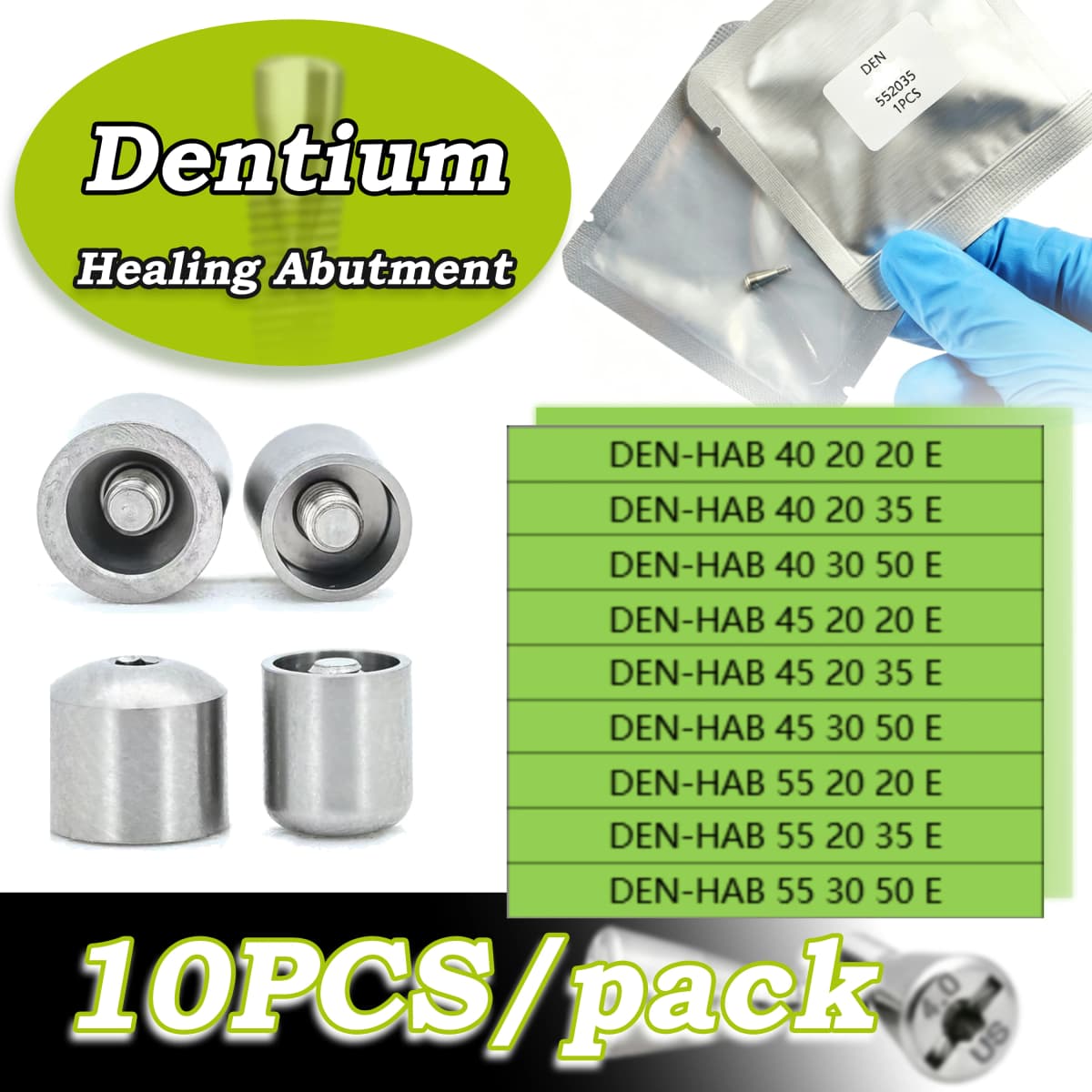 Dental Healing Abutment & Cover Screw & Cap For Dentium Healing Abutment Dental Implant Accessories
