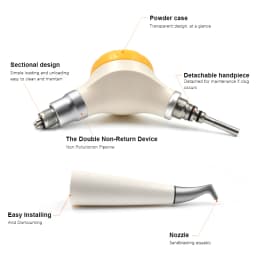 JUMTOP Dental Sandblasting Gun Air Polishing Machine Teeth Sandblasting Whitening Polisher Oral Hygiene Polishing Tool