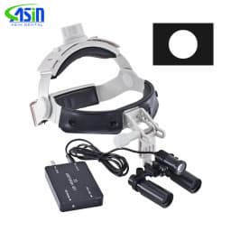 DEASIN Dental Magnifier 5X / 6X Binocular Kepler Loupes Headband Adjustable with LED Headlight 5W Dentist Surgical Headlamp Tool