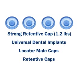 Dental Implant Retention Caps Kit Universal Locator Core Tool for Insertion Extraction Abutment Overdenture Attachment