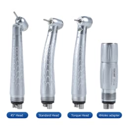 Sandent Dental LED E-generator High Speed Handpiece Kit Standard/Large/45 Degree Head 6 to 4 Converter