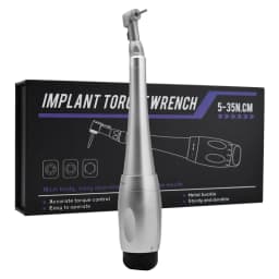 JUMTOP Universal Dental Implant Torque Wrench with 12 Driver Dentistry Latch Head Handpiece 5 to 35 N.cm