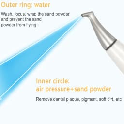 JUMTOP Dental Air Prophy Unit Anti-Suction Teeth Polisher Air Sandblasting Teeth Polishing Dentistry Tools