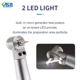 DEASIN Dental LED Mini Head High Speed Handpiece for Dental Lab Kids Children Hand Piece Push Button dentistry tools