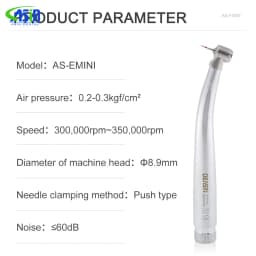 DEASIN Dental LED Mini Head High Speed Handpiece for Dental Lab Kids Children Hand Piece Push Button dentistry tools