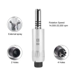 Dental 1:1 Ratio Inner Internal Water Air Motor E-type Low Speed Handpiece 2 Hole and 4 Holes