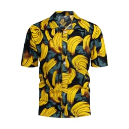 Shirt For Mens Hawaiian Banana Fruit Casual 3D Printed Beach Short Sleeve Brand Imported Clothing Plus Size Streetwear Vacation