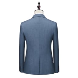 Jacket+Vest+Pants / 2023 High Quality Men Slim Suit Formal Business Groom Wedding Social Dress Blue Grey High-end Casual Tuxedo