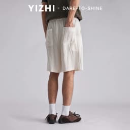 Fashion Men's Lyocell Cotton Linen Texture Shorts Old Money Style 2026 Summer Breathable Cool Feel 5 Inch Casual Pants