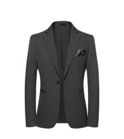 Blazer's New Men's Fashion, Outdoor Travel, Striped, Youthful, Wedding, Hosting, Campus, Slimming, Casual Korean Version Blazer