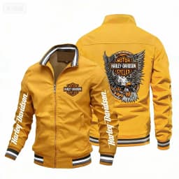 Harley Davidson Man Motorcycle Jacket Spring Autumn Outdoor Sports Lady Zipper Coat Fashion Printing Windproof Jacket