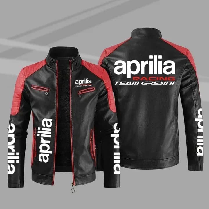European size thin Aprilia motorcycle jacket men's fashion new motorcycle leather jacket spring and autumn windproof 1jacket10