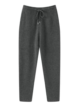 Autumn Winter Thick Men's High Waist Small Foot Pants 100% Merino Wool Knitted Pants Casual Fashion Solid Color Warm Pants