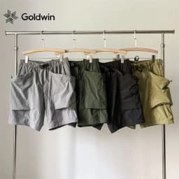 GOLDWIN 26SS Unisex Loose Fit Waterproof Ripstop Shorts Multi Pocket Lightweight Techwear Outdoor Hiking Gorpcore Knee Length
