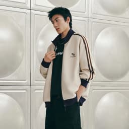 Semir Men Jacket Track Stripe Colorblock Letter Embroidery Loose Stand Collar Casual Autumn Outerwear Daily Wear 2026