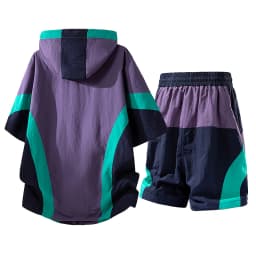 Summer Style Quick-Drying Shirt and Shorts Set for Men Sun Protection Clothing with UV Protection for Outdoor Use Two-Piece Set