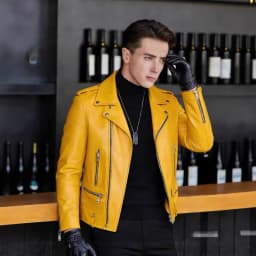 Men's Autumn Winter PU Leather Jacket, Motorcycle Biker Style Faux Leather Coat, Factory Direct Sales Casual Outerwear for Men