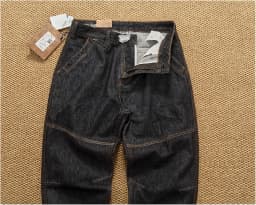 2025 Autumn New American Retro Heavyweight 3D cutting High-end Comfort Denim Men's Fashion Washed Straight Casual Tapered Jeans
