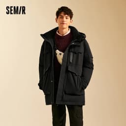 Semir Goose Down Jacket Men Waterproof Windproof Thermal Hooded Thickened 2026inter Man Clothing