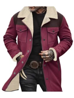 Warm Trech Men's Winter Trench Coat Windproof Fleece Lined EU Fit Street to Office Mans Wear