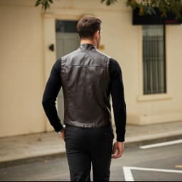 2026 Outdoor Waistcoat Men Leather Vest Middle-aged Outdoor Fishing Summer Vest Casual Thin Tooling Drawstring Sleeveless
