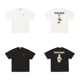 2026 New HUMAN MADE Back cartoon Printed T-Shirt Japanese Bamboo Cotton Unisex Retro Round Neck Short Sleeved Shirt