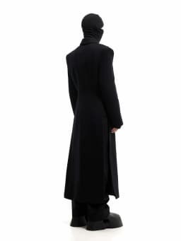 Mauroicardi Autumn Winter Long Warm Thick Fitted Black Wool Blends Coat Men Shoulder Pads Elegant Luxury Woolen Overcoat 2025